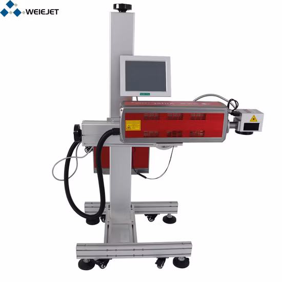 Qbcode C 시리즈 CO2 레이저 마킹 머신 30W 플라잉 온라인 마킹/조각 절단기 프린터(CE 포함 목재/식품/물/금속)